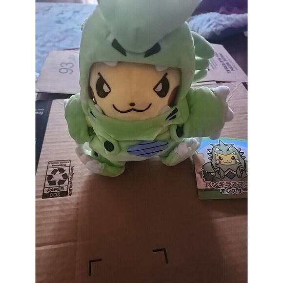 Pokemon Pikachu Tyranitar Plush Japan Exclusive NWT Excellent A150 PocketMonster - Picture 1 of 8